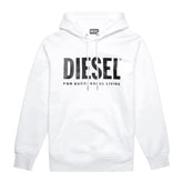 Diesel S-Girk Hoodie Ecologo Print | White