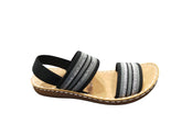 Hush Puppies Elastic Strappy Comfort Sandal – Black Multi