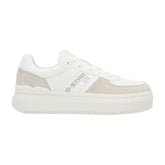 G Star Ladies Eve Basic Leather Sneakers - White/Silver