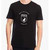 Polo T-Shirt Embossed Crest Black
