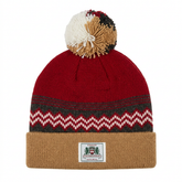 Strachan Chev Maroon/Tan Beanie