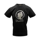 Vialli Lanvin T-Shirt – Black | Premium Mosaic Print Summer Tee