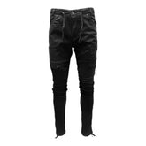Vialli Range Cargo Jeans Fade Black