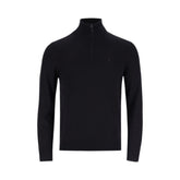 Polo Knitwear 1/4 Zip Funnel Neck Black