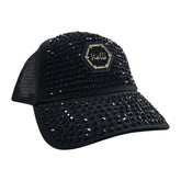 Vialli Caps Jemm Black Hat – Luxury Studded Mesh Streetwear Cap