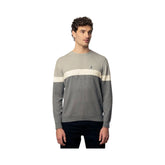 Polo Knitwear Colour Block Grey Melange