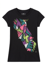 Nike Girls T-Shirt Geo Etch Black