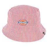 Dickies Hickory Stripe Bucket Hat – Red/White