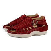 Ladies Omega Kgosi Red Suede Sandals ; Liyana