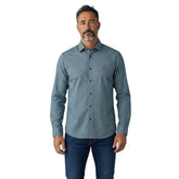 Polo Shirt Mens Long-Sleeve Custom Henry Teal