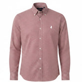 Polo Shirt Mens Long-Sleeve Signature Burgandy