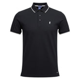 Polo Golfer Mercerized Button Black