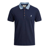 Polo Golfer Denim Collar Navy