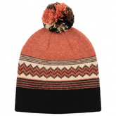 Strachan Zigzag Plain Rust And Black Beanie