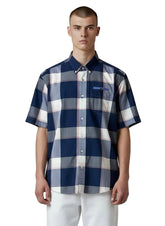 Jonathan D Button Up Shirt Steer Navy/White