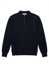 Pringle Long-Sleeve Golfer 3 Button Navy