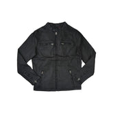 Cutty Wax-Coated Tactical Cafe Racer Jacket – Jet Black
