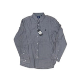 Polo Shirt Mens Long-Sleeve Signature Pattern Grey