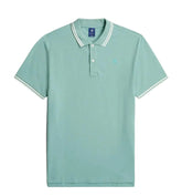 G-Star RAW Dunda Slim Stripe Polo: Coastal Cool