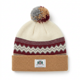 Strachan Chev Cream Tan And Maroon Beanie