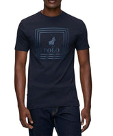 Polo Mens Square Frame Graphic Crew Neck Tee – Navy