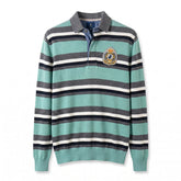 Polo Knitwear Stripe Rugby Turquoise
