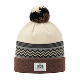 Strachan Chev Cream And Brown Beanie