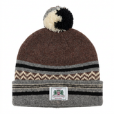 Strachan Zigzag Chocolate/Grey Beanie