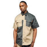 Dickies Brooklyn Short Sleeve Shirt – Charcoal/Khaki