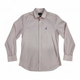 Polo Shirt Mens Long-Sleeve Classic Geo Pink