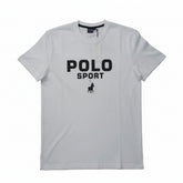 Polo T-Shirt Sport Logo White