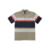 Polo Golfer Mercerized Stripe Stone