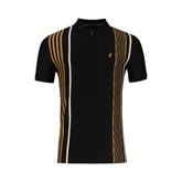 Polo Golfer Mercerized 1/4 Zip Black/Camel