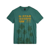 G Star T-Shirt Palm Originals Blue Spruce