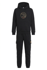 Nike Kids Tracksuit Rwb Chenille Patch Hoodie Cargo Pants Black