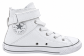 White Converse Brea leather high-top shoe, inner side view