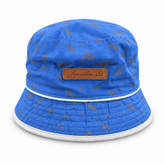 Jonathan D reversible bucket hat blue bird-patterned side on white background