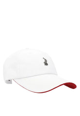 Polo Cap Metal Pony Peak White/Red