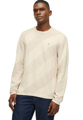 Polo Knitwear Diagonal Texture Stone