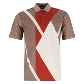 Polo Golfer Mercerized Abstract Printed Orange