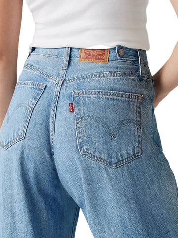 Levis Jeans Ladies Cinch Baggy Invested Indigo