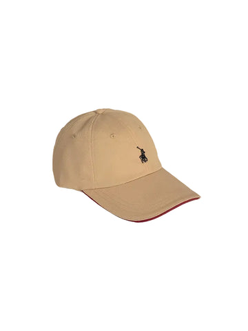Polo Cap Metal Pony Peak Stone/Red