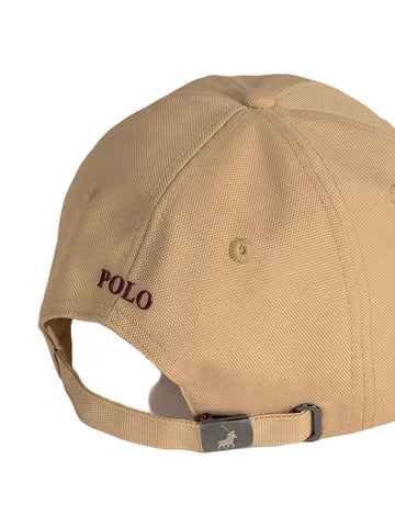 Polo Cap Metal Pony Peak Stone/Red