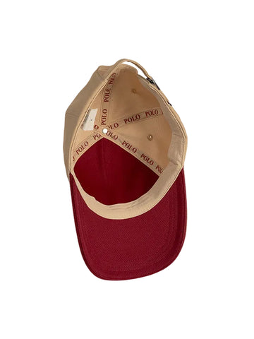 Polo Cap Metal Pony Peak Stone/Red