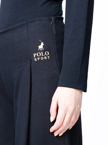 The Polo Sport Women's Sienna Wide-Leg Trackpants – Black