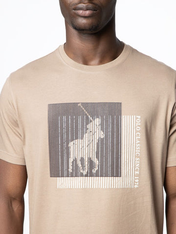 The Polo Classic Linear Box Tee – Warm Taupe
