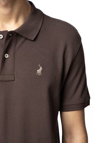 The Polo Essential Pique Short Sleeve Golfer – Rich Chocolate