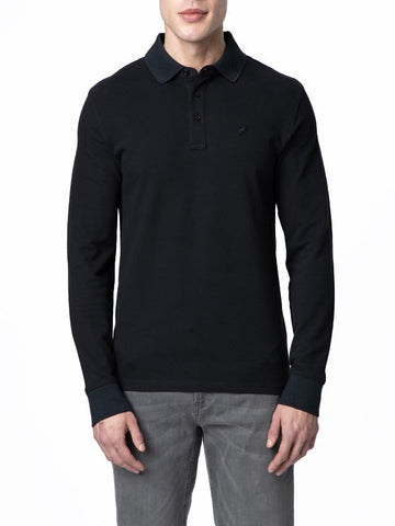 Polo Golfer Long-sleeve Essential Pique Black