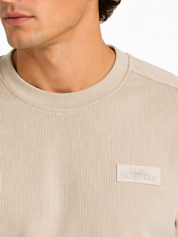 The Polo Minimalist Fleece Set Sweat Top & Jogger Light Brown