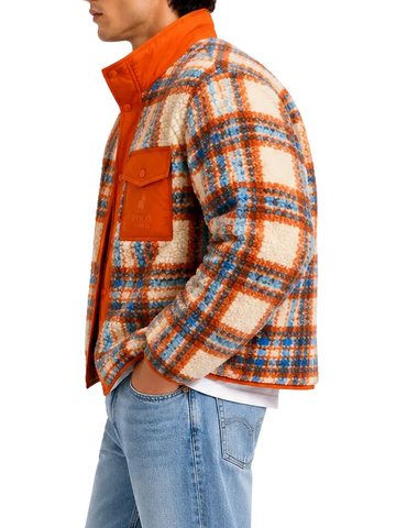 Polo Jacket Pjc Flannel Overshirt Burnt Orange
